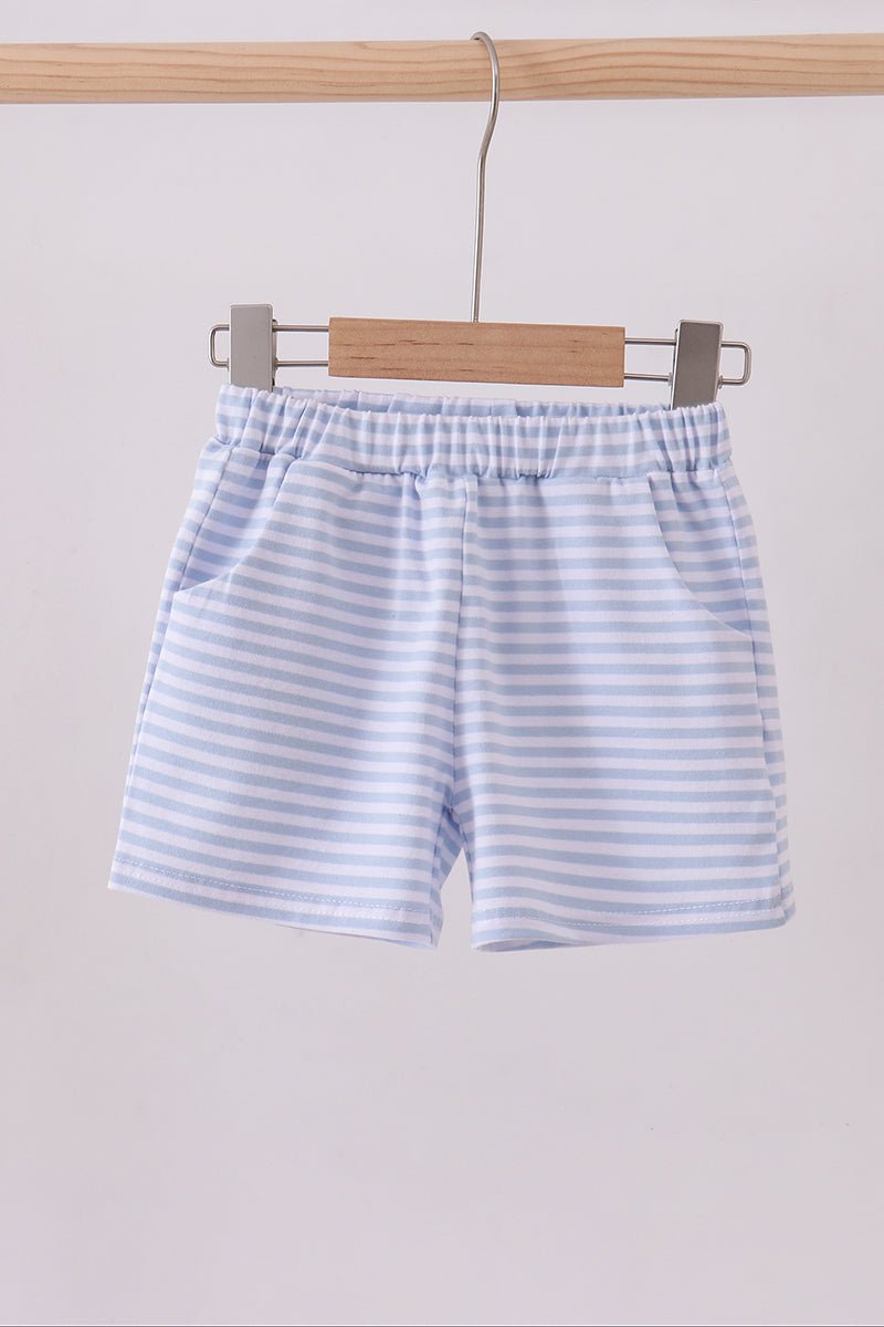 Premium Blue&white stripe shorts - Abbies Place