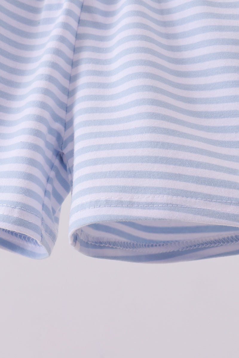 Premium Blue&white stripe shorts - Abbies Place