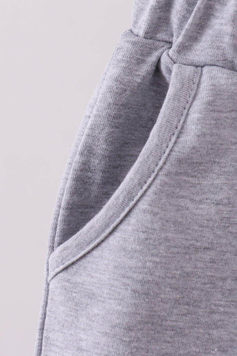 Premium Grey drawstring shorts - Abbies Place