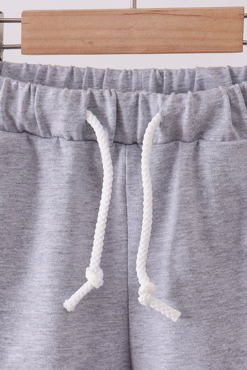 Premium Grey drawstring shorts - Abbies Place