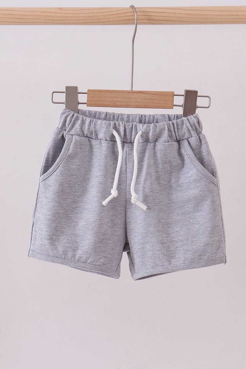 Premium Grey drawstring shorts - Abbies Place