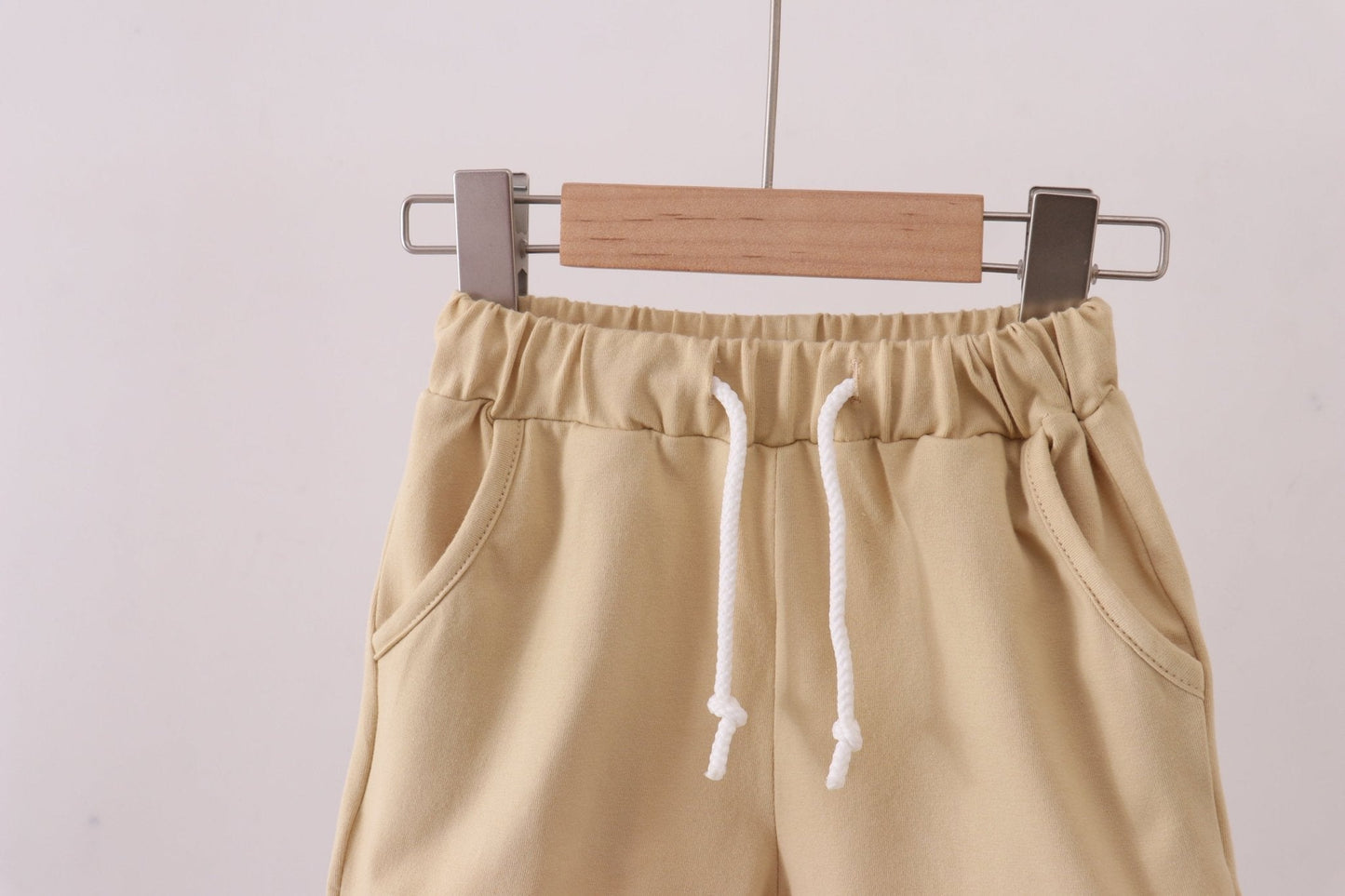 Premium Khaki drawstring shorts - Abbies Place