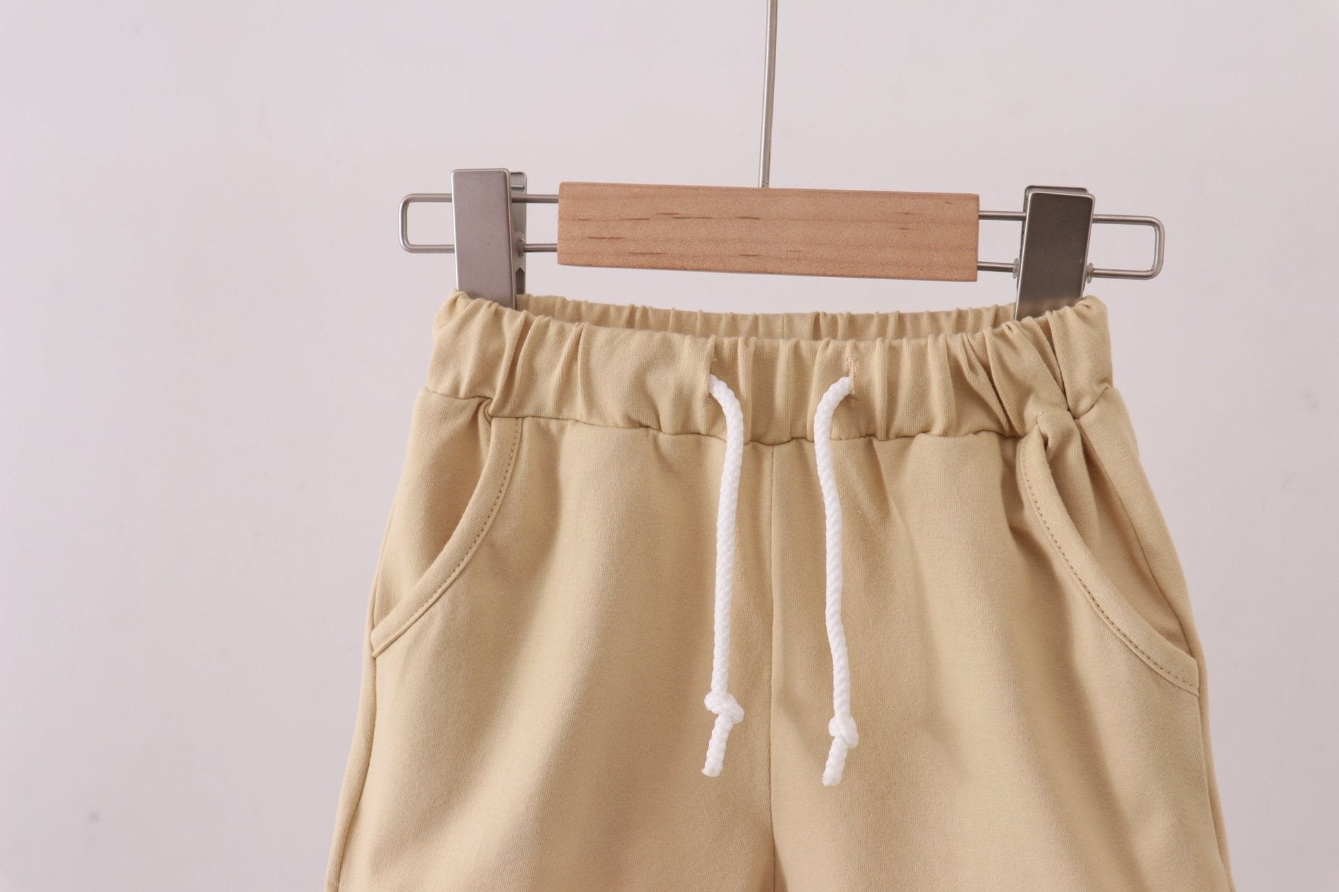 Premium Khaki drawstring shorts - Abbies Place