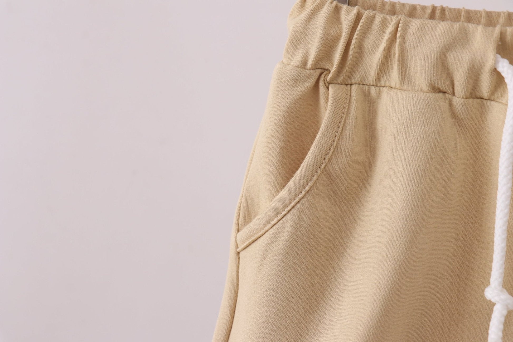 Premium Khaki drawstring shorts - Abbies Place