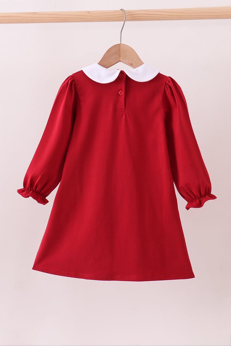 Premium Maroon Alabama elephant applique dress - Abbies Place