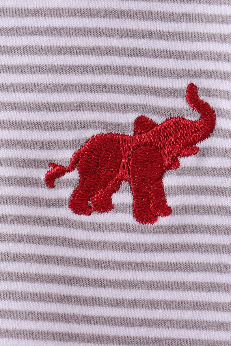 Premium Maroon Alabama elephant embroidery pants set - Abbies Place