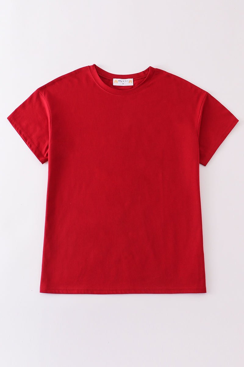 Premium Maroon basic T-shirt Kids and adult - Abbies Place