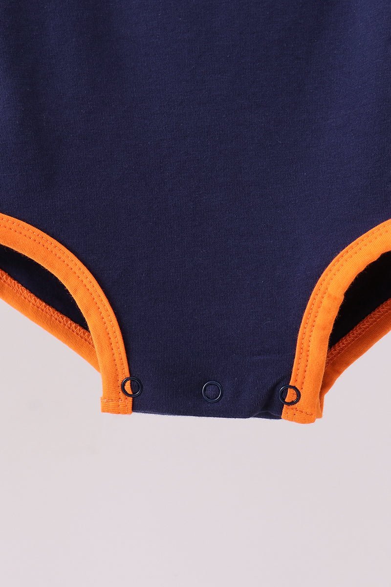 Premium Navy Auburn tiger applique bubble - Abbies Place