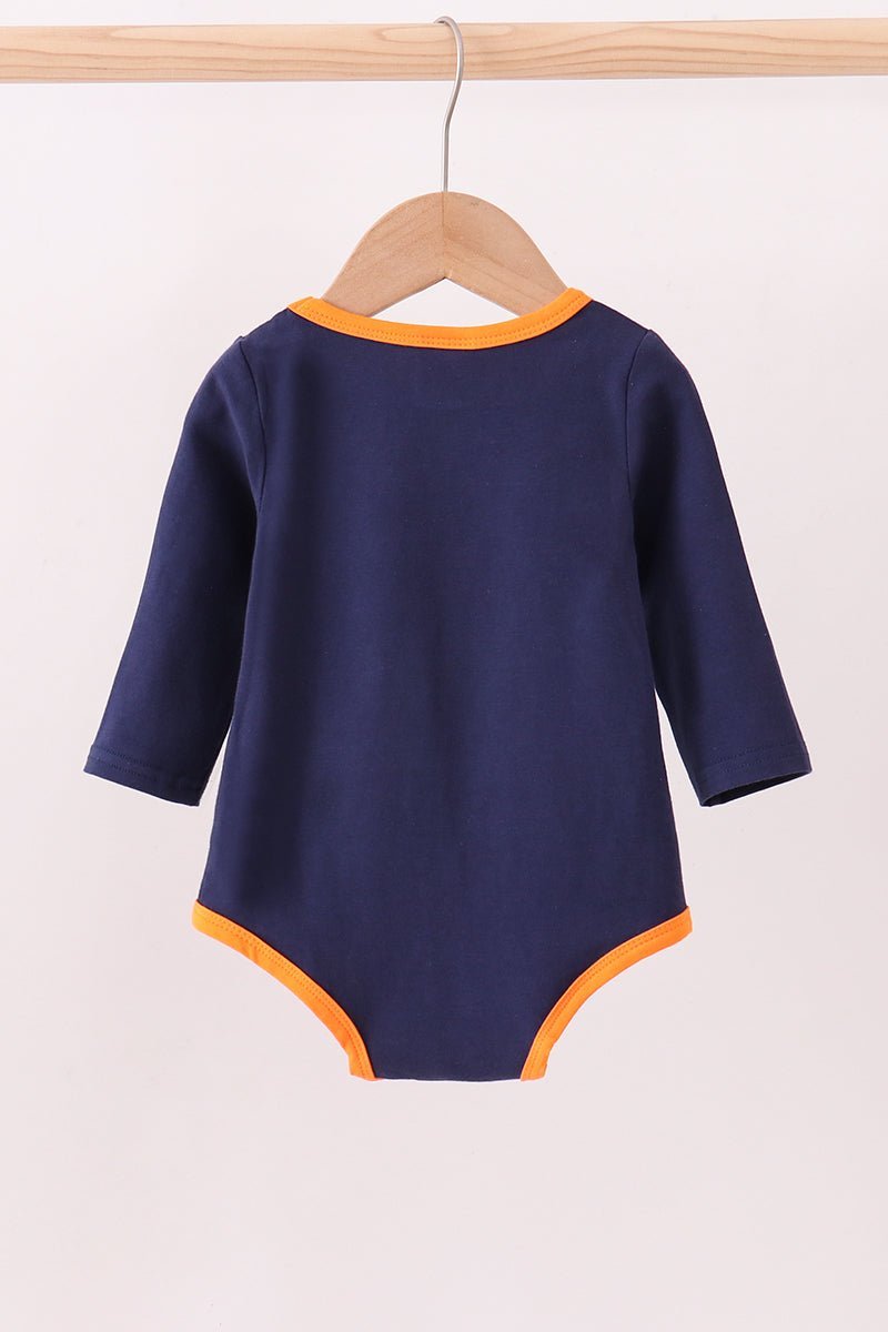 Premium Navy Auburn tiger applique bubble - Abbies Place
