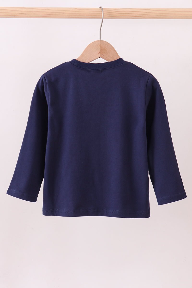 Premium Navy Auburn tiger applique top - Abbies Place