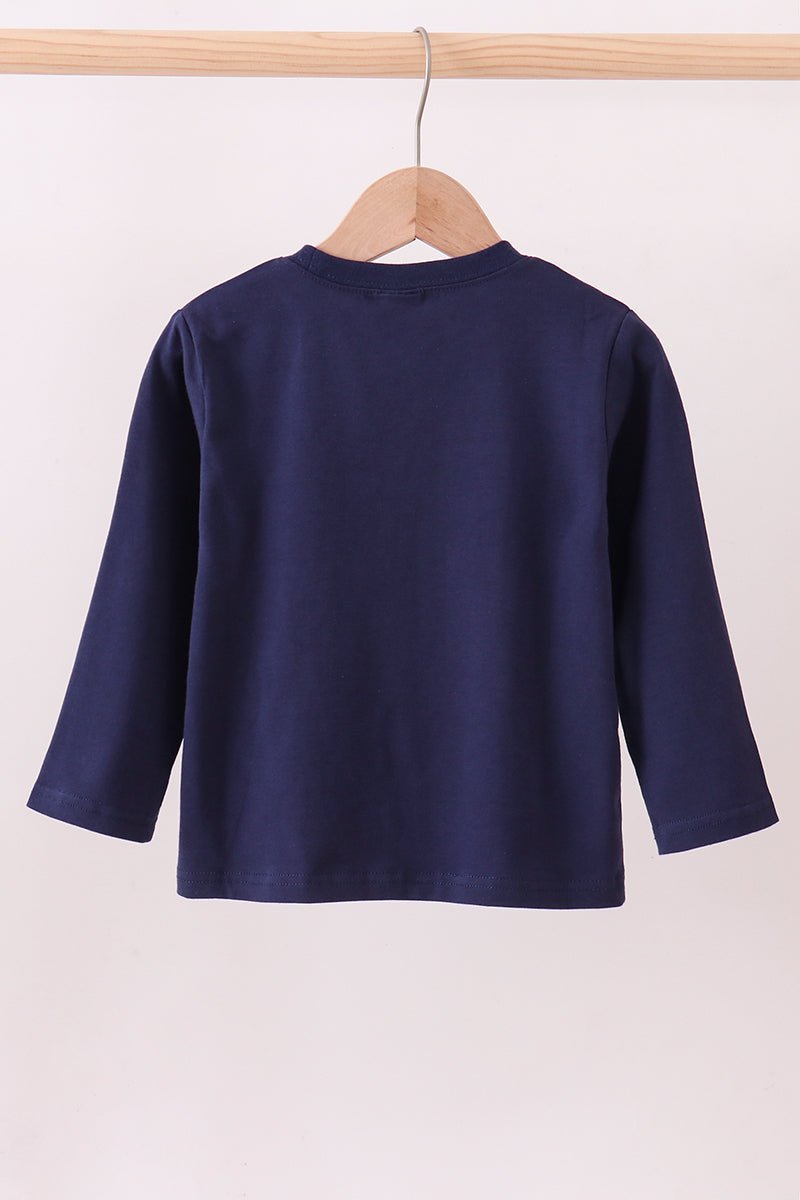 Premium Navy Auburn tiger applique top - Abbies Place