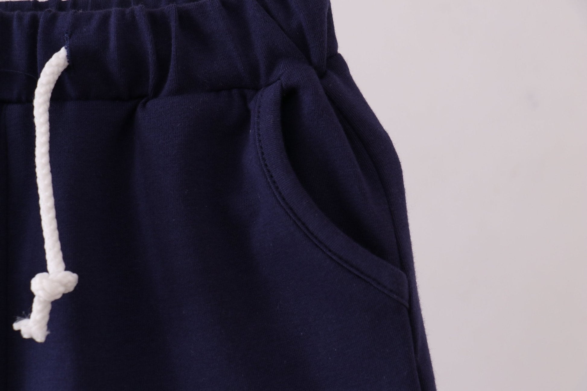Premium Navy drawstring shorts - Abbies Place