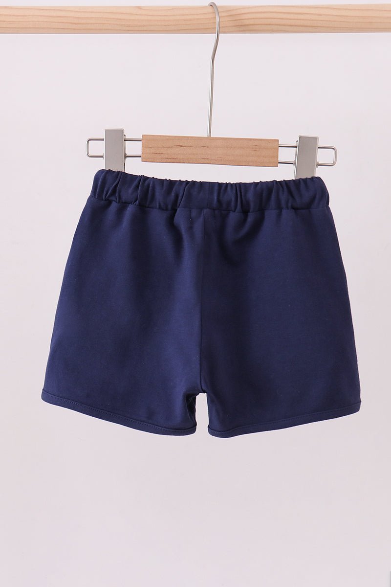 Premium Navy drawstring shorts - Abbies Place