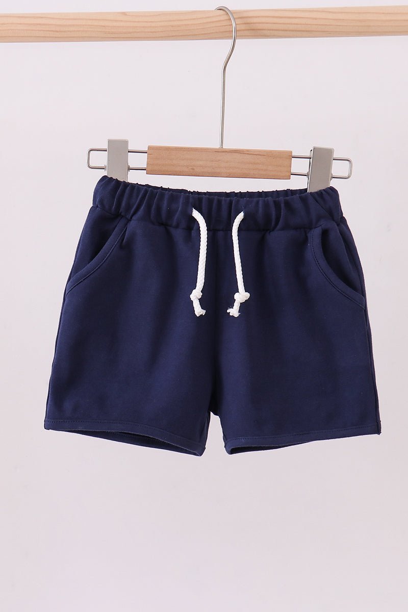 Premium Navy drawstring shorts - Abbies Place