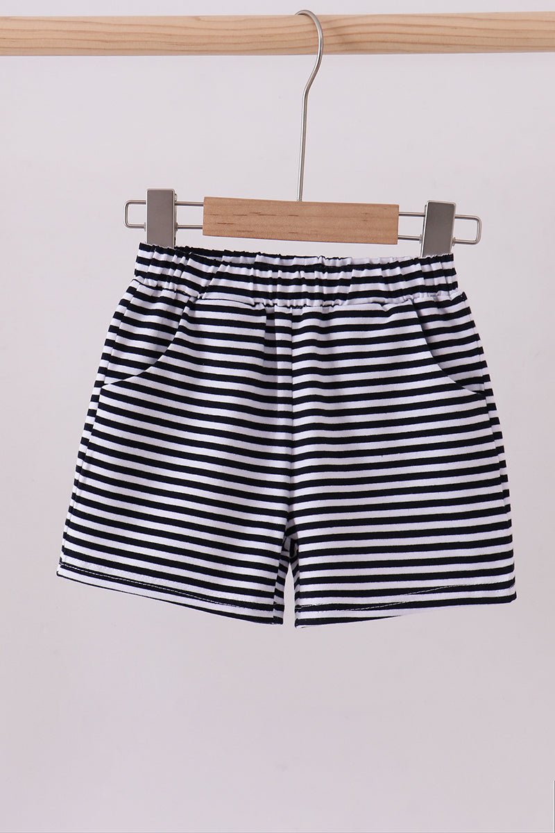 Premium Navy&white stripe shorts - Abbies Place