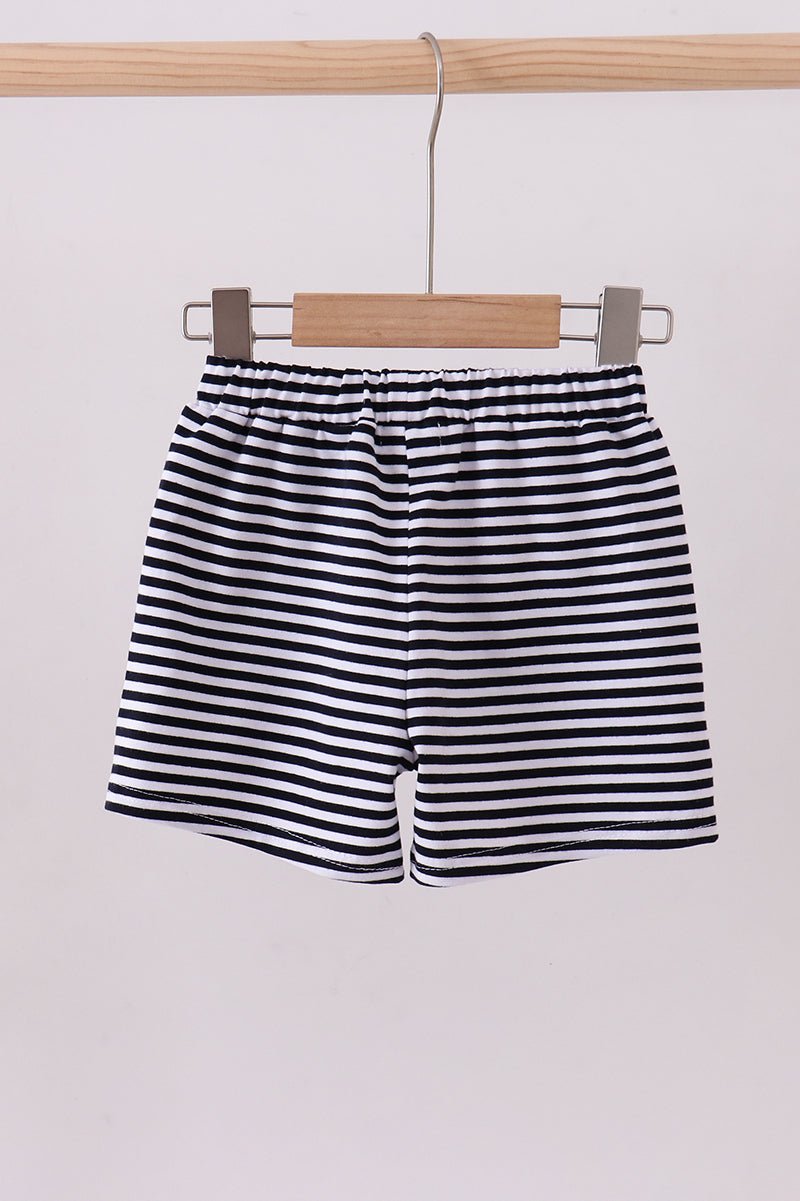 Premium Navy&white stripe shorts - Abbies Place