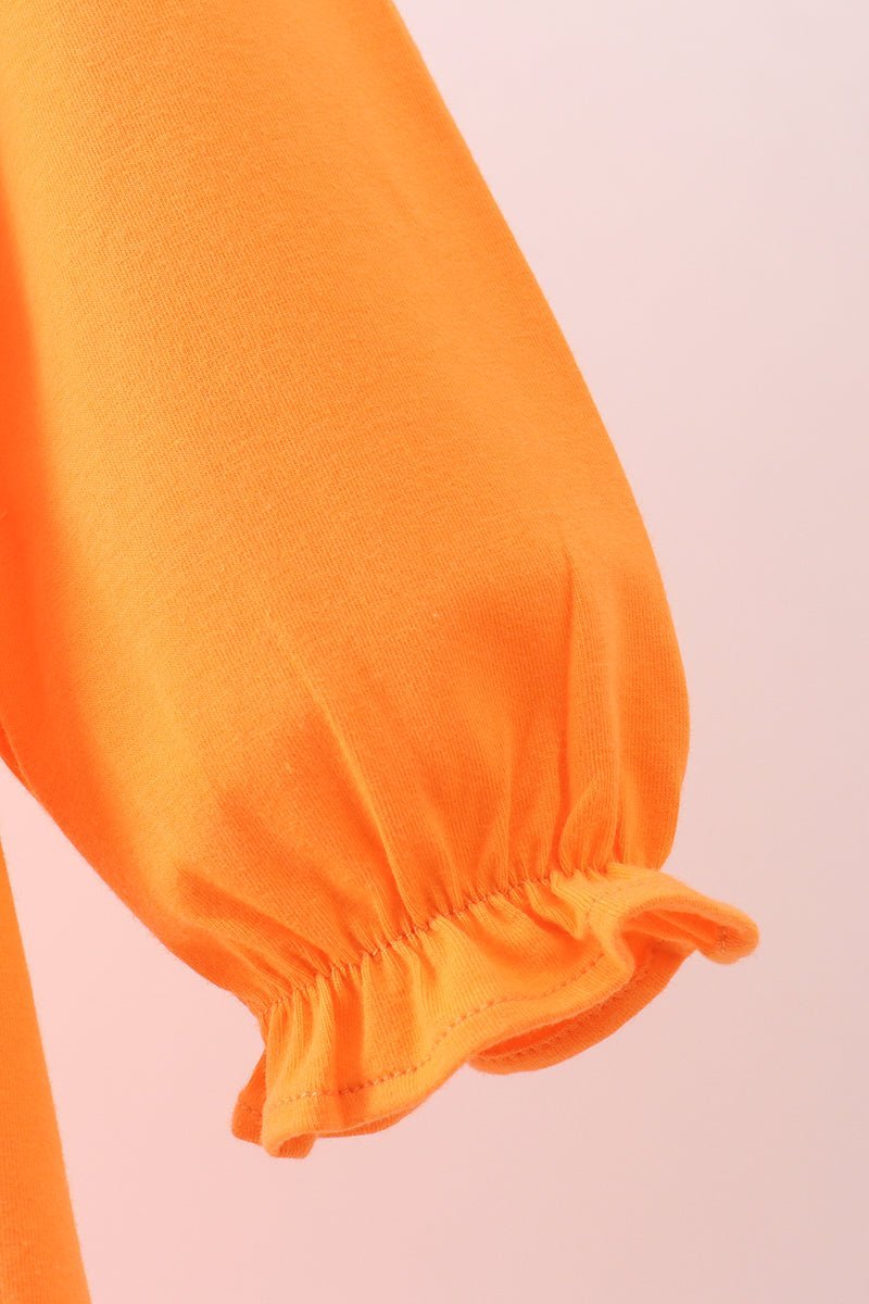 Premium Orange Tennessee puppy applique dress - Abbies Place