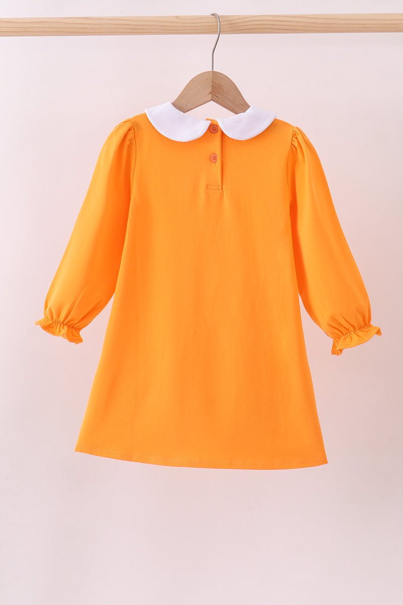 Premium Orange Tennessee puppy applique dress - Abbies Place