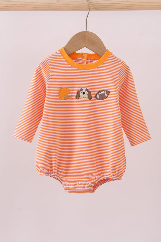 Premium Orange Tennessee puppy football stripe bubble - Abbies Place