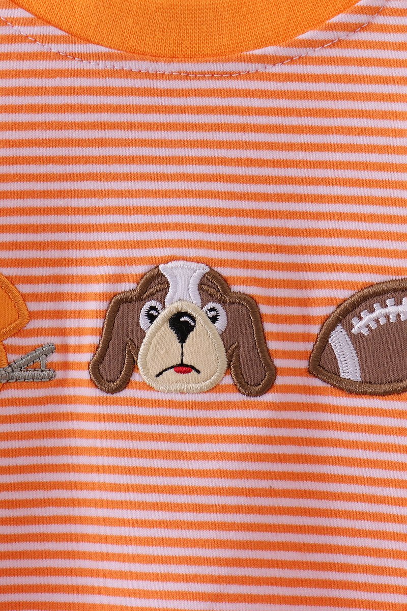 Premium Orange Tennessee puppy football stripe bubble - Abbies Place
