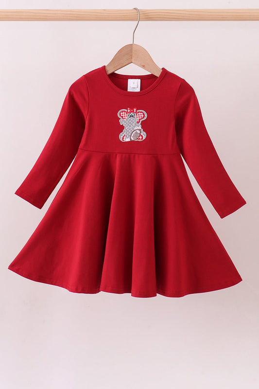 Premium Red Alabama elephant applique dress - Abbies Place