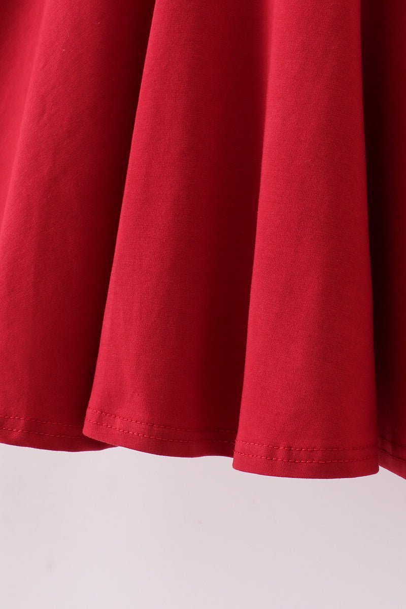 Premium Red Alabama elephant applique dress - Abbies Place
