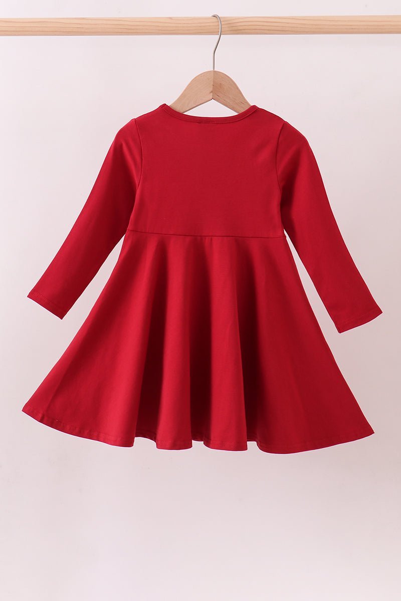 Premium Red Alabama elephant applique dress - Abbies Place