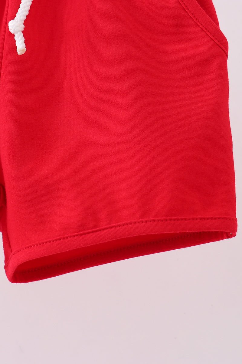 Premium Red drawstring shorts - Abbies Place