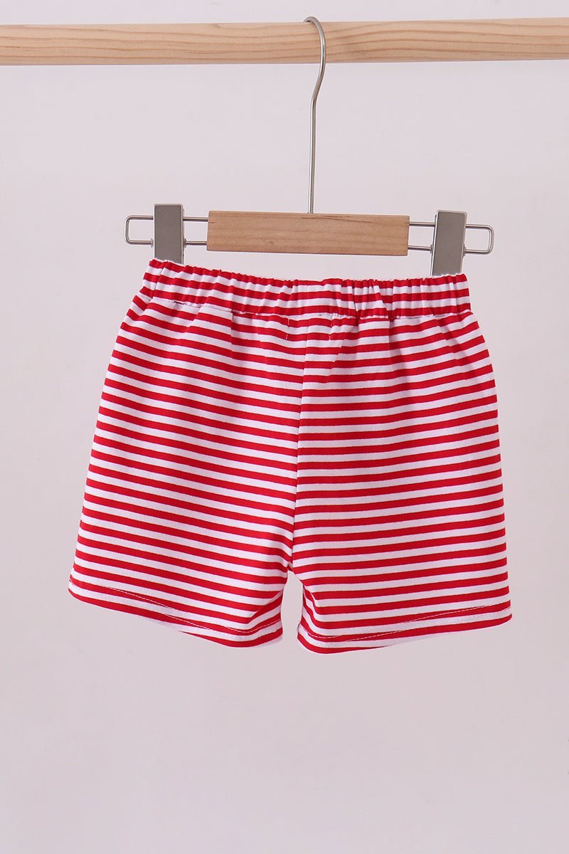 Premium Red&white stripe shorts - Abbies Place