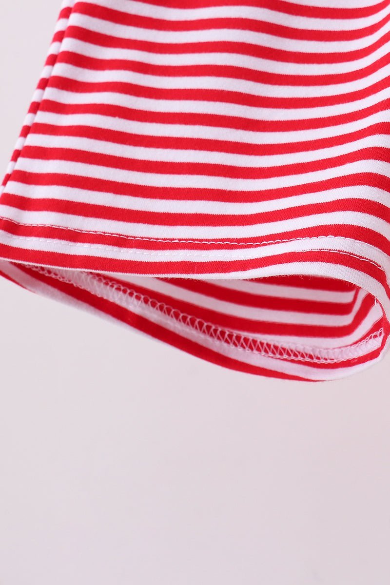 Premium Red&white stripe shorts - Abbies Place