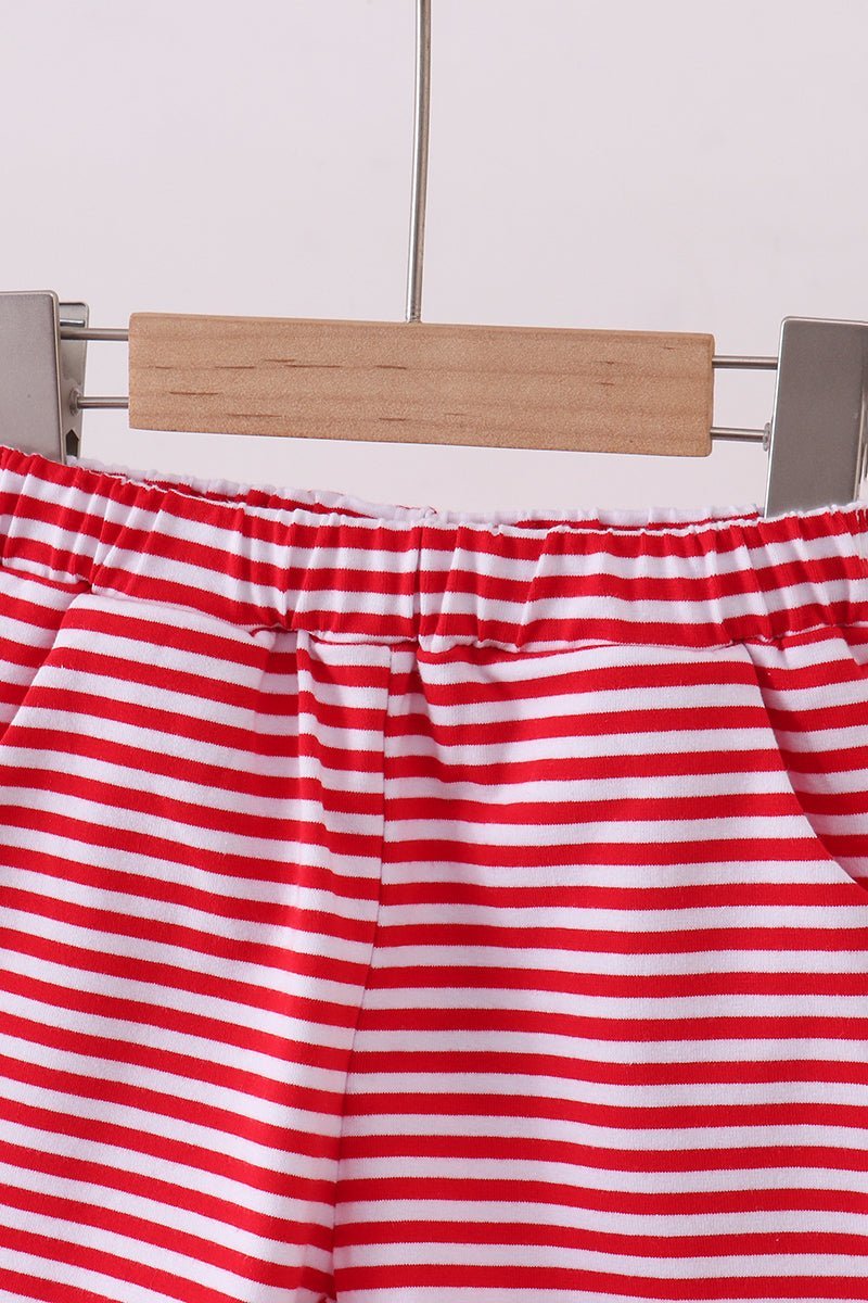 Premium Red&white stripe shorts - Abbies Place