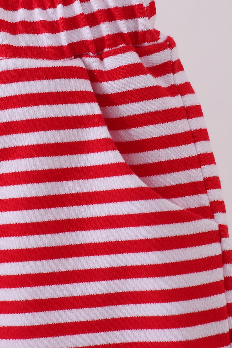 Premium Red&white stripe shorts - Abbies Place