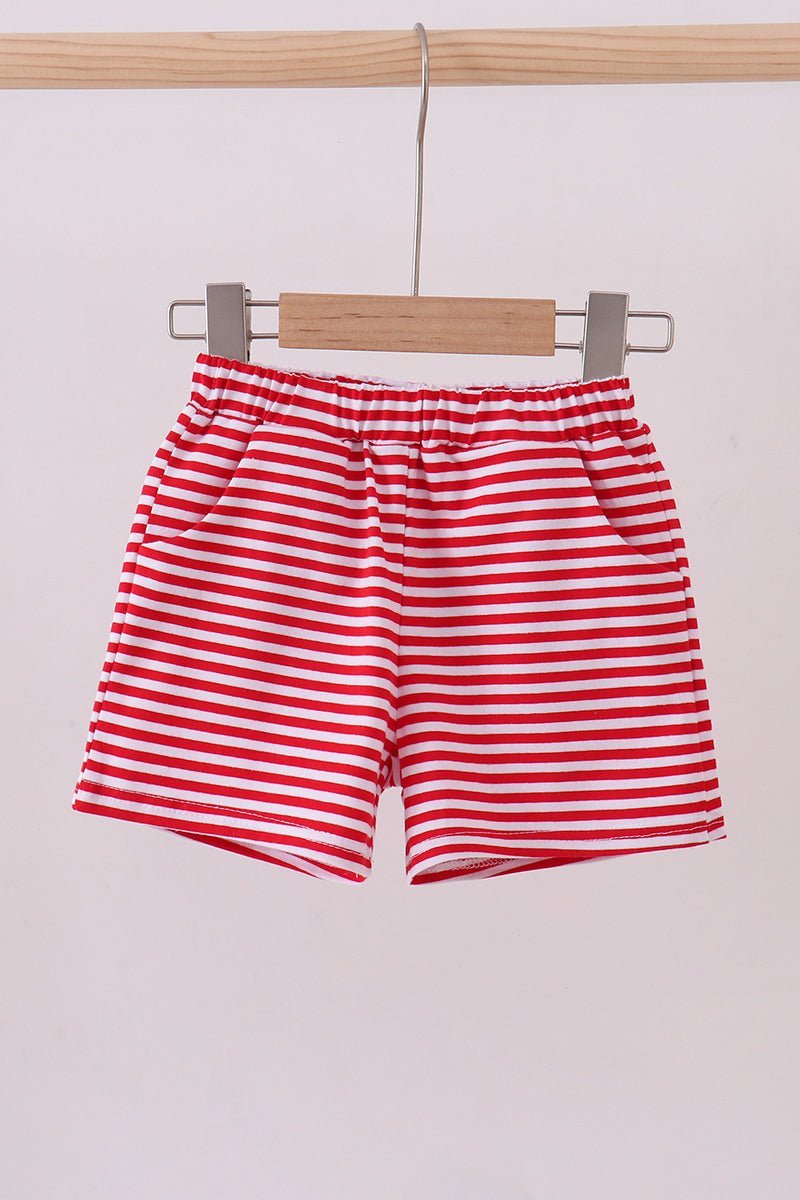 Premium Red&white stripe shorts - Abbies Place