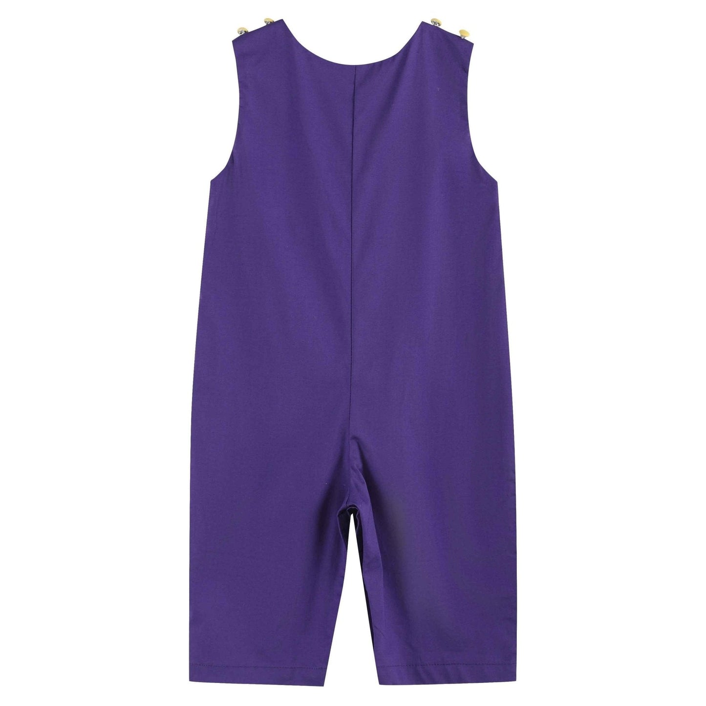 Purple and Gold Football and Tiger Smocked Overalls - Abbies Place