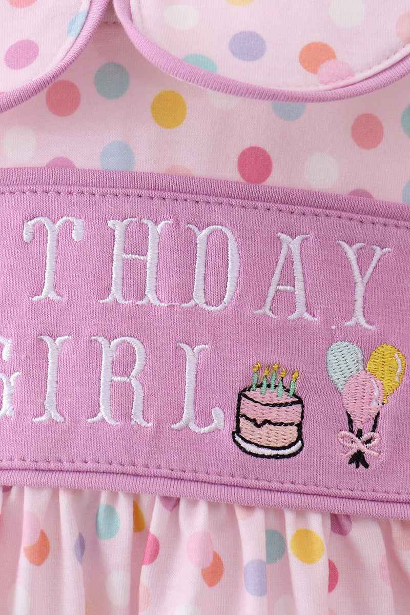 Purple birthday embroidery bloomer set - Abbies Place