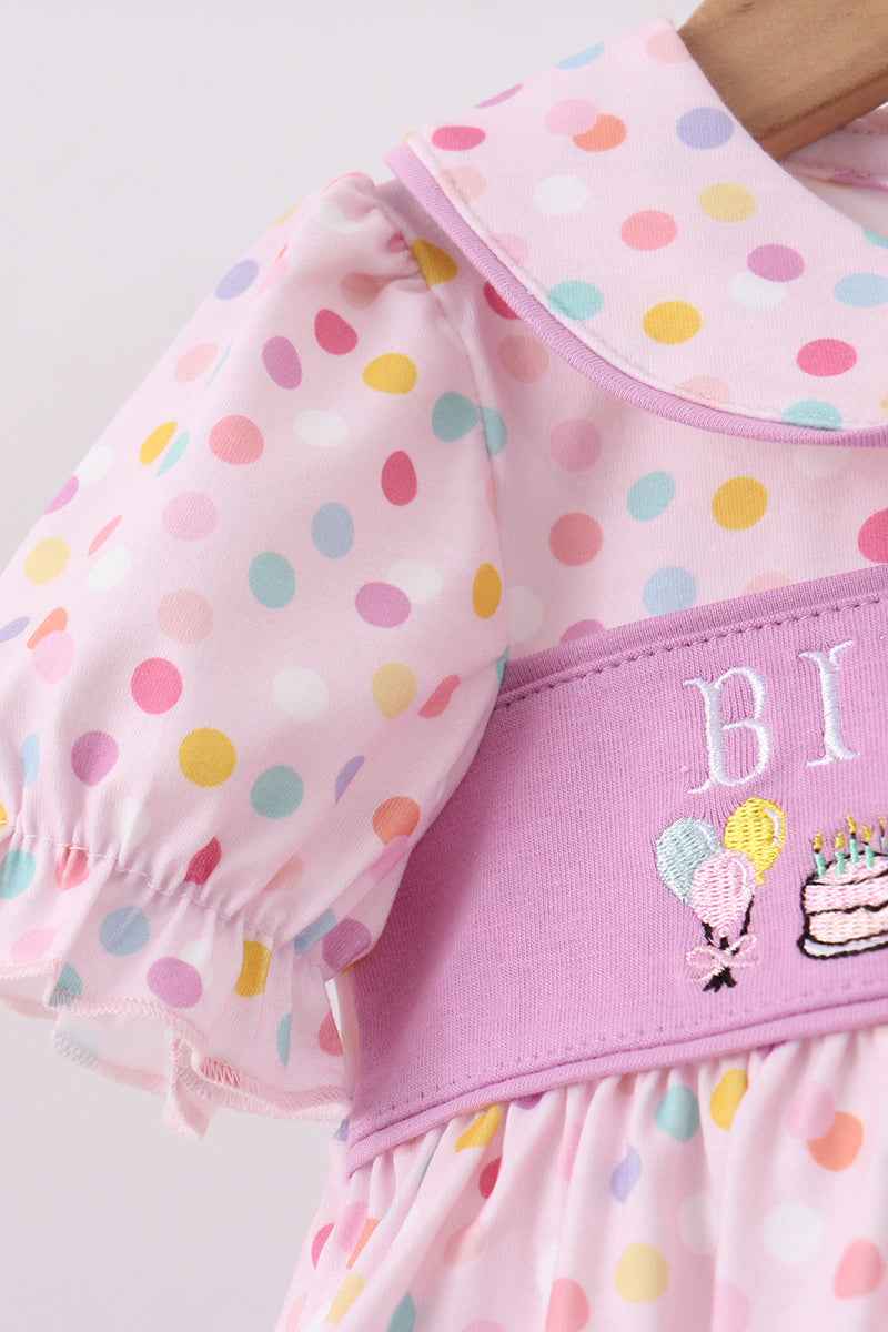 Purple birthday embroidery bloomer set - Abbies Place