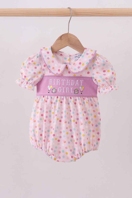 Purple birthday embroidery bubble - Abbies Place