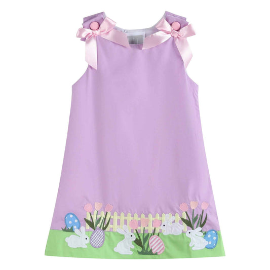 Purple Easter Bunny Garden Dress - Abbies Place