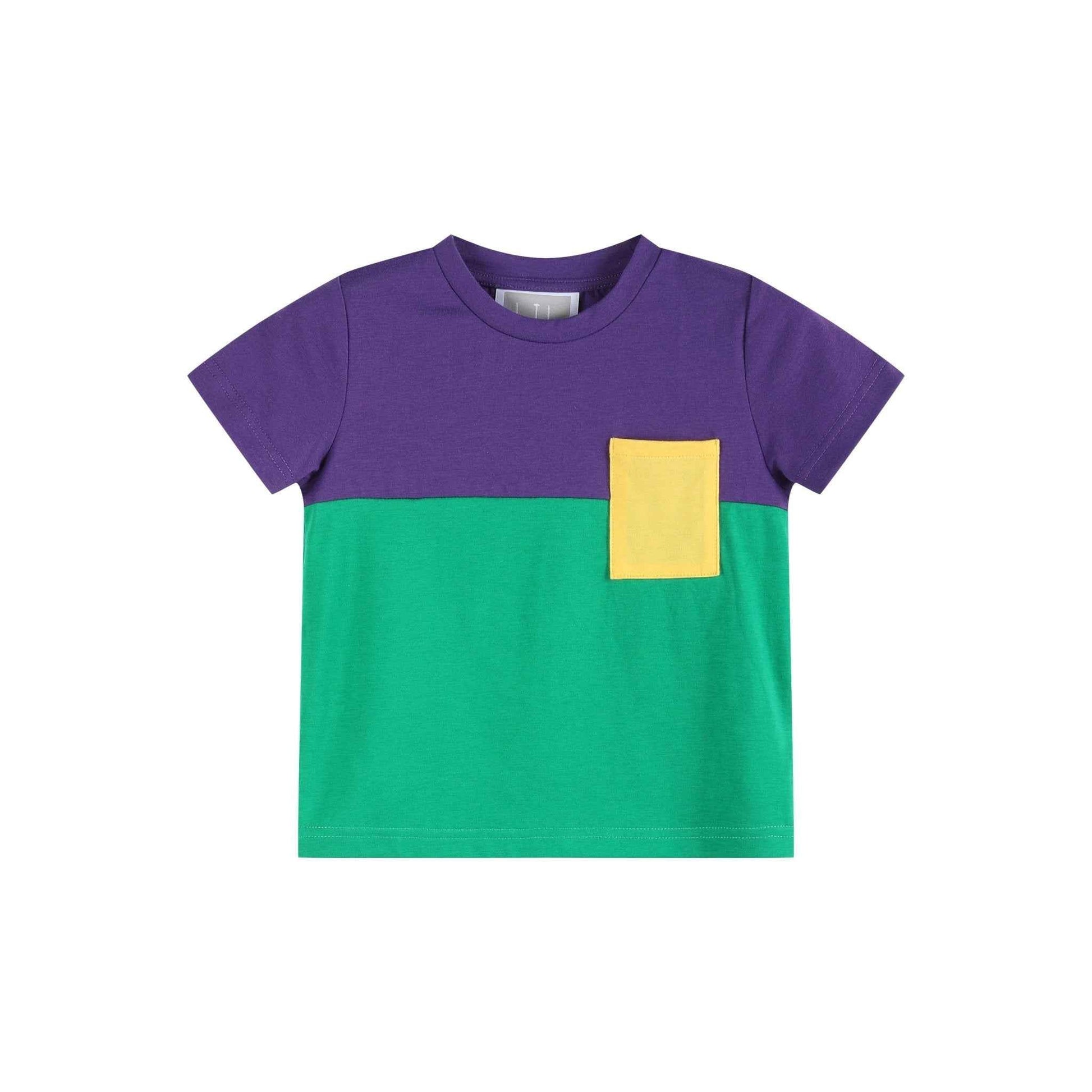Purple, Green and Gold Mardi Gras Short and Shirt Set - Abbies Place