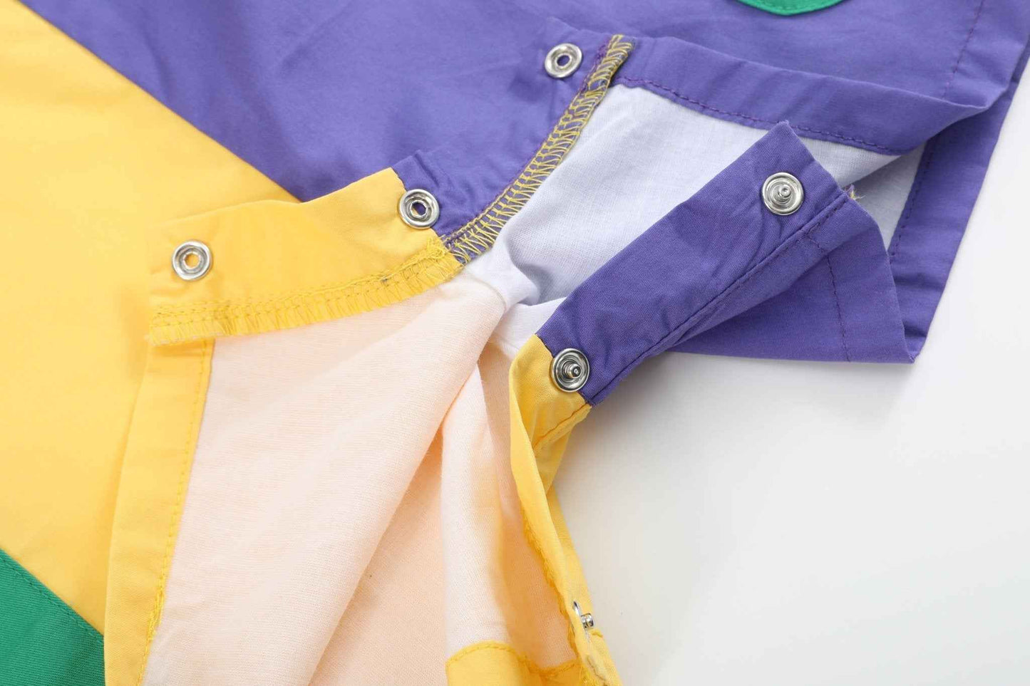 Purple, Green and Gold Mardi Gras Shortalls - Abbies Place