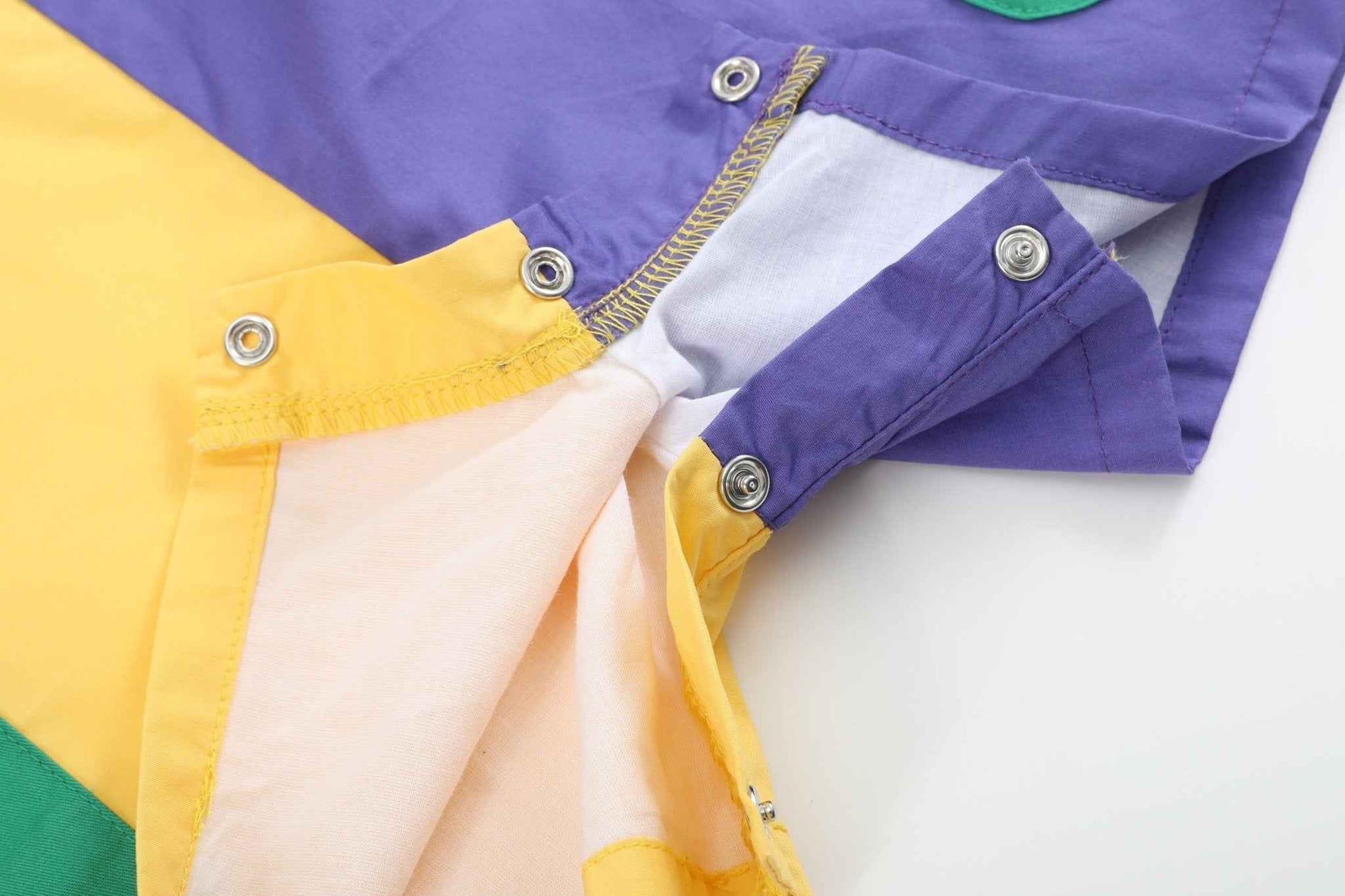 Purple, Green and Gold Mardi Gras Shortalls - Abbies Place