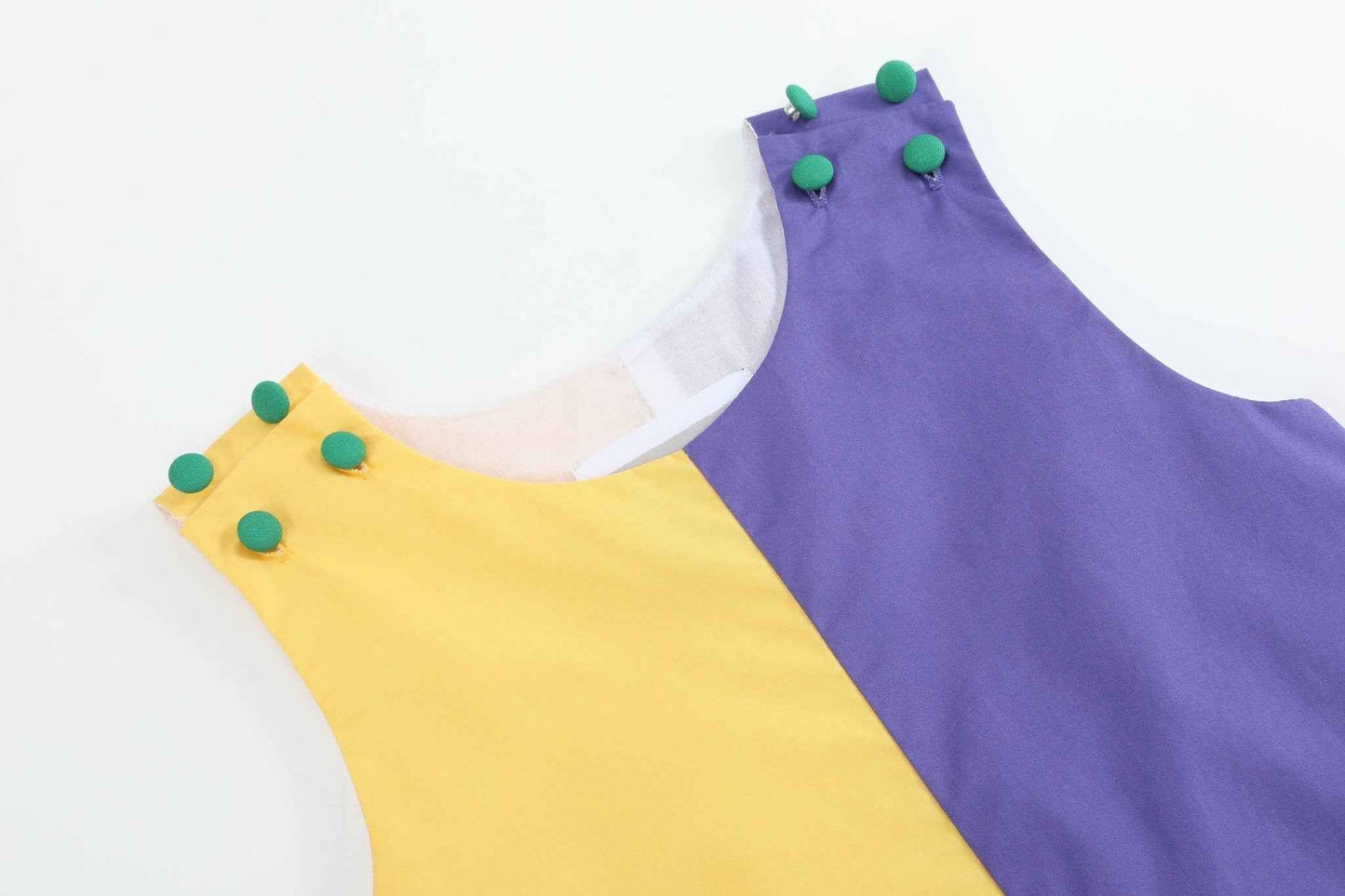 Purple, Green and Gold Mardi Gras Shortalls - Abbies Place