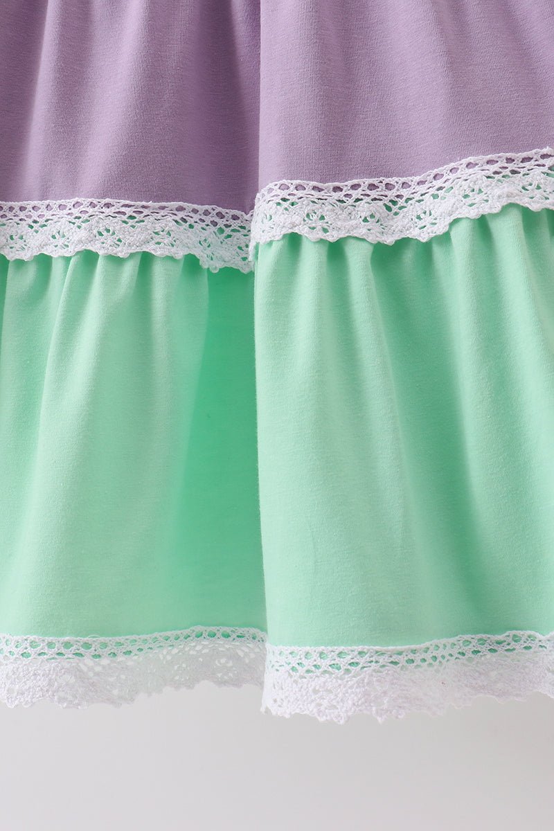 Purple lace rainbow tiered dress - Abbies Place