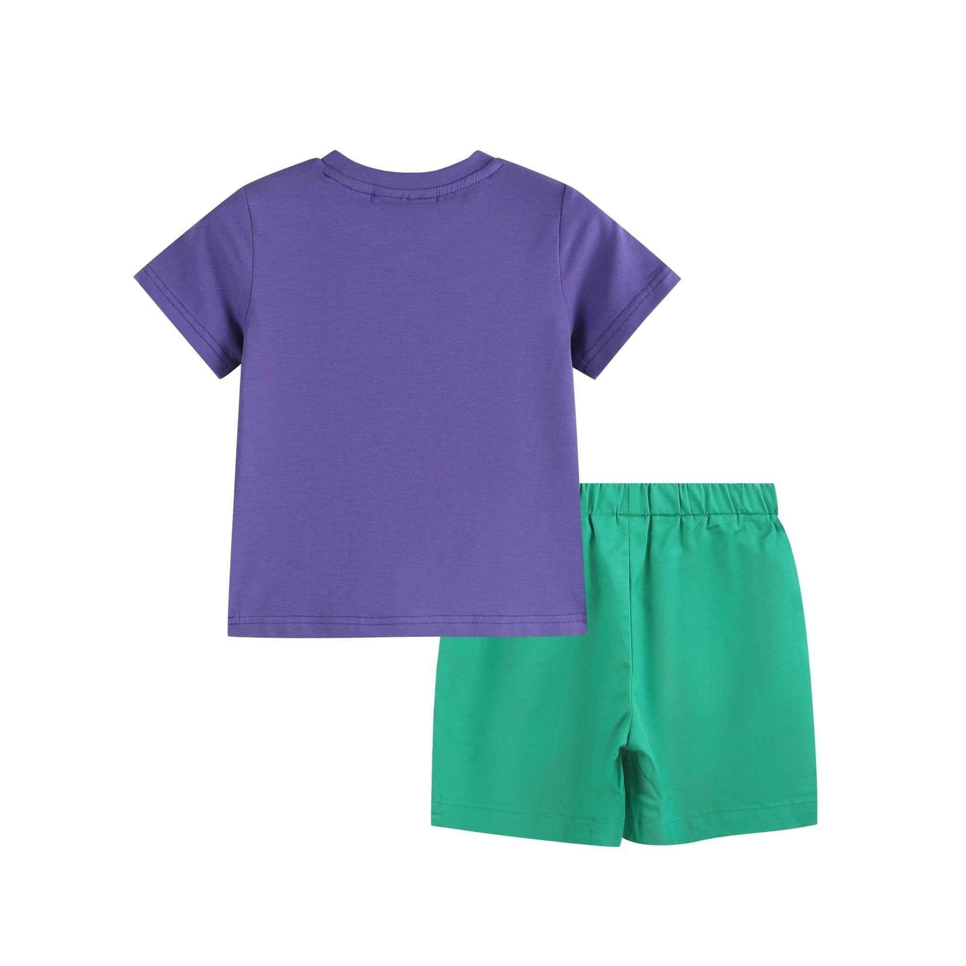 Purple Mardi Gras Applique Shirt and Shorts Set - Abbies Place