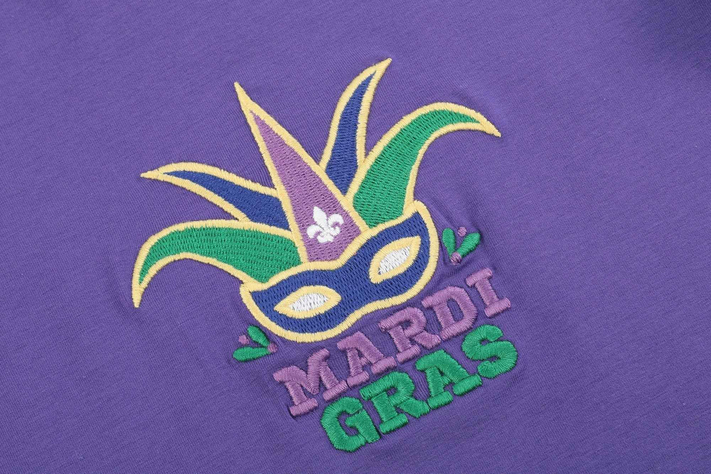 Purple Mardi Gras Applique Shirt and Shorts Set - Abbies Place