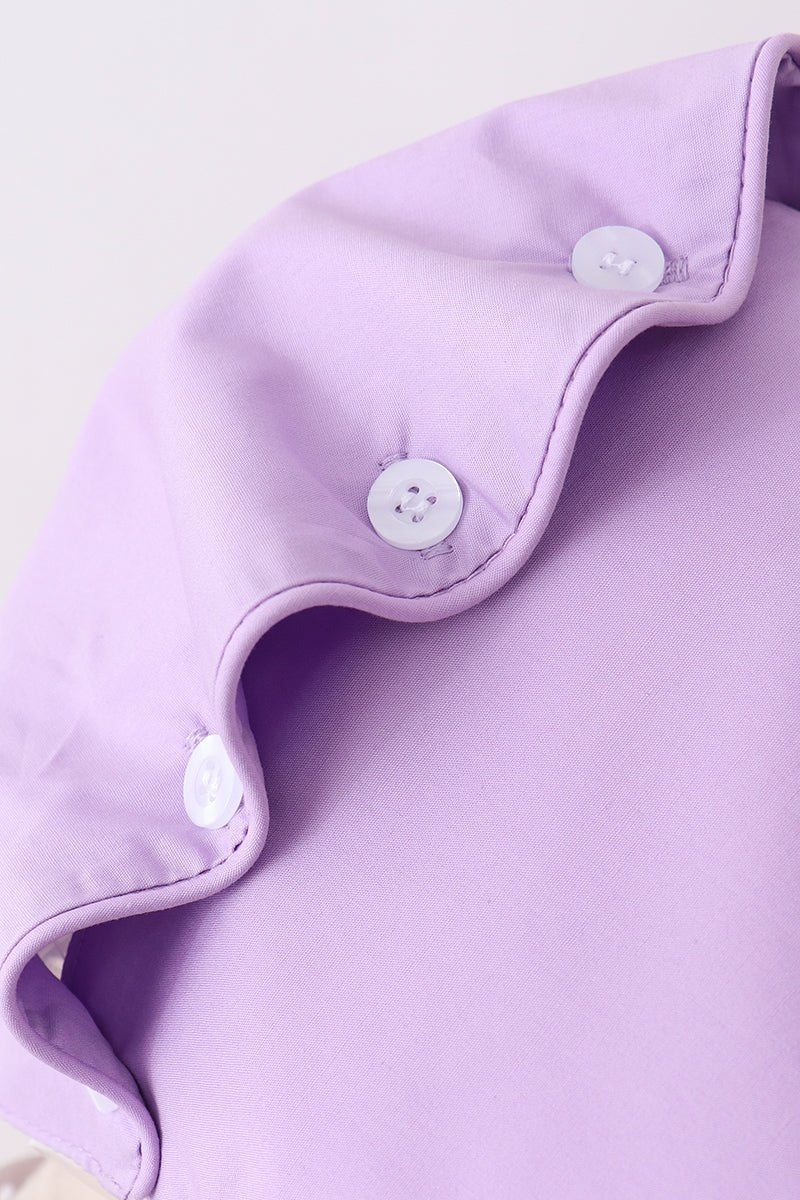 Purple ruffle bow bonnet - Abbies Place