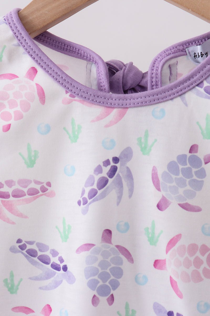 Purple Sea Turtle Bloomer Set - Abbies Place