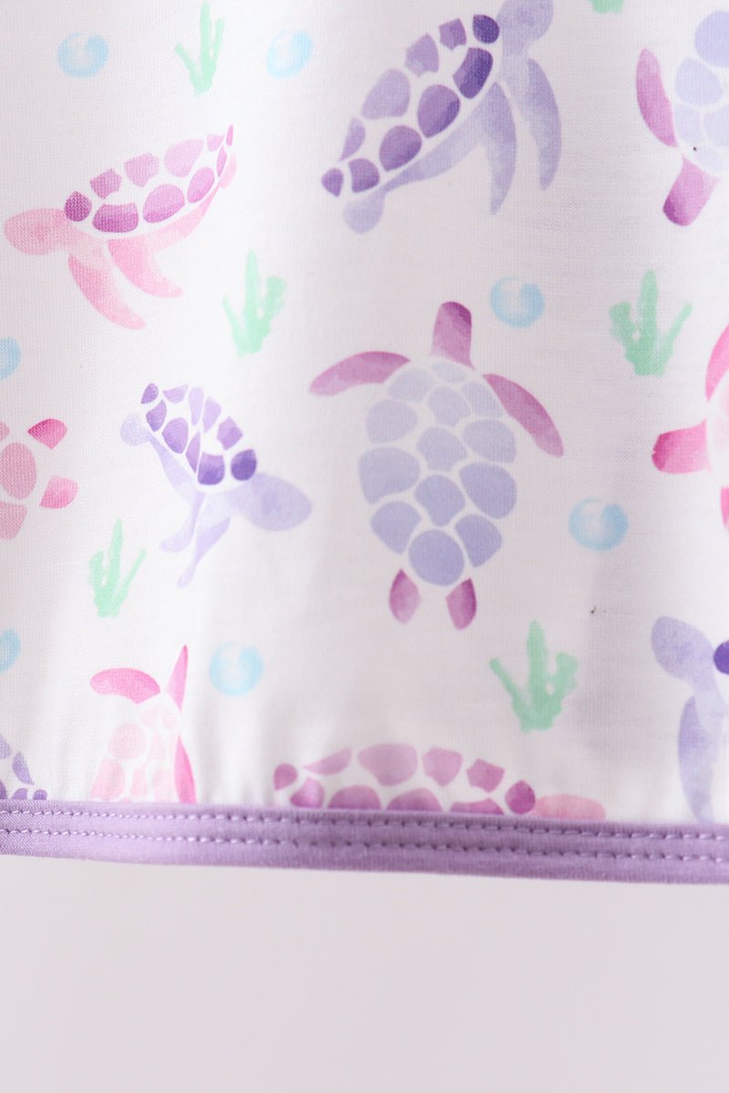 Purple Sea Turtle Bloomer Set - Abbies Place