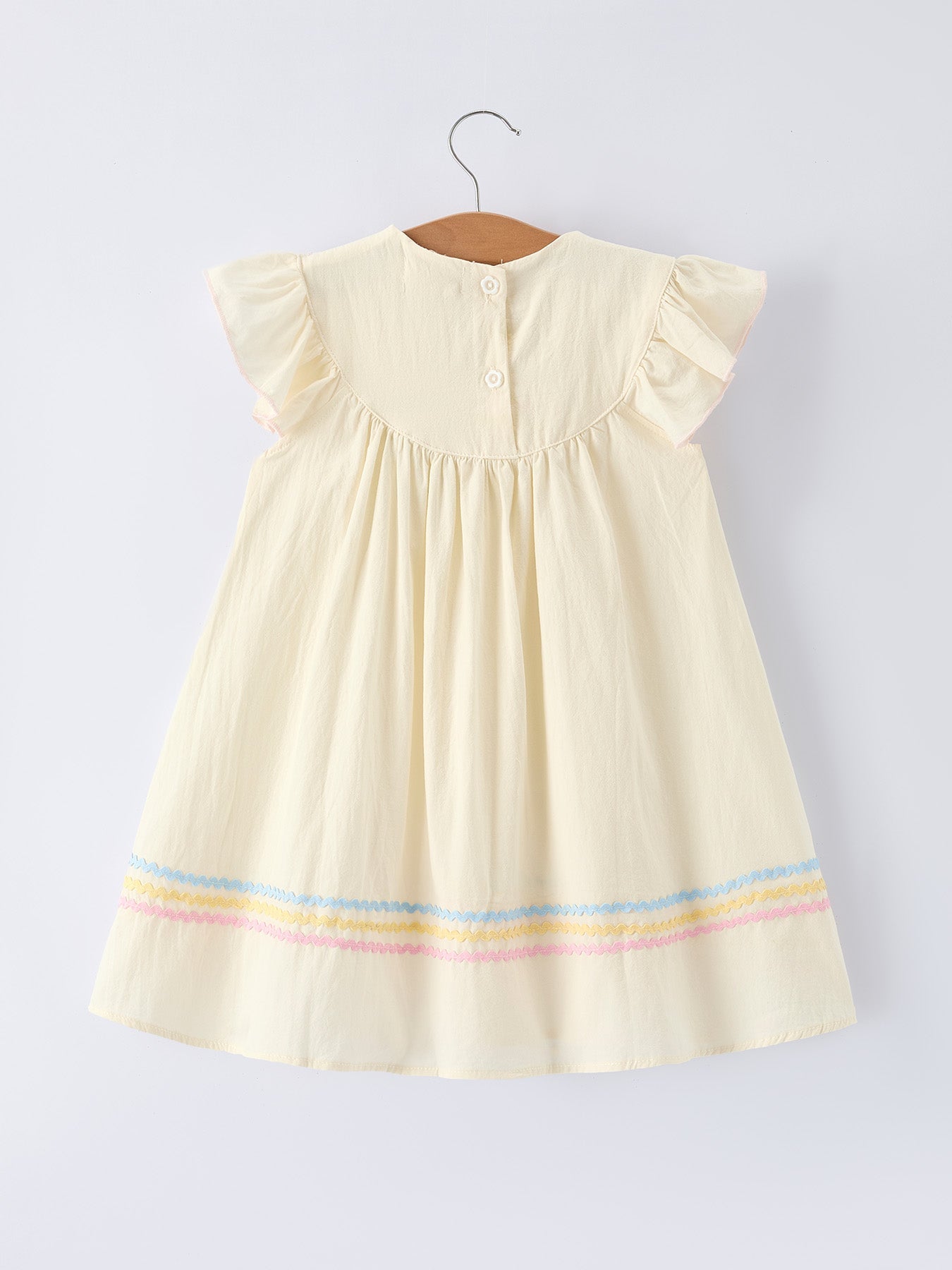 Rainbow Sailboat Embroidered Girls Dress - Abbies Place