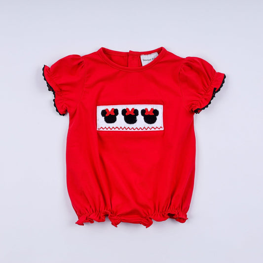 Red character hand smocked bubble - Abbies Place